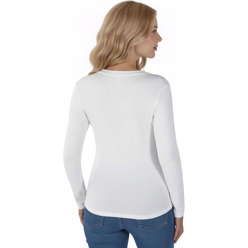 Womens Long Sleeve Thermal Shirts, 2025 Fall Winter Crew Neck Shirt for Women, Stretch Basic Tight Long Sleeve Underwear Tops