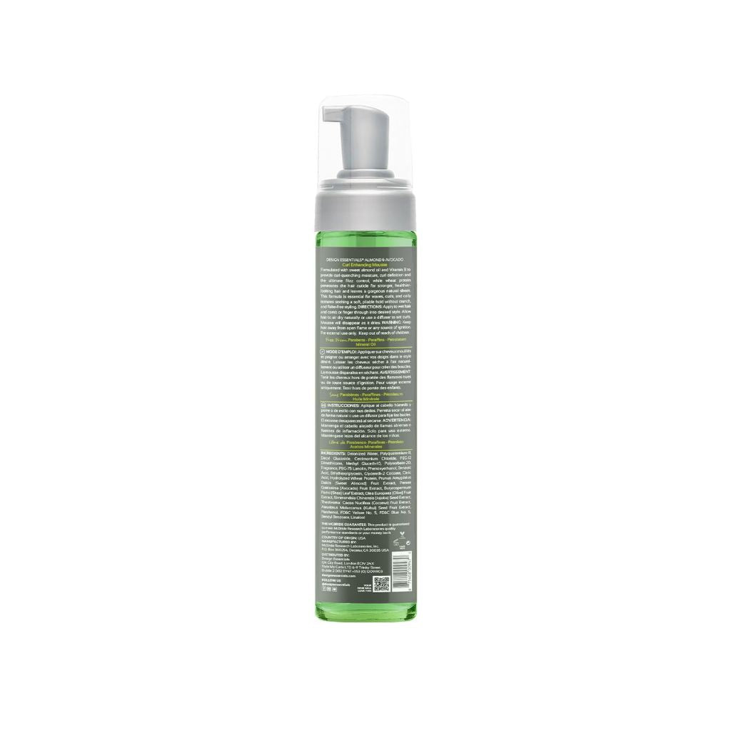 Design Essentials Curl Enhancing Hair Mousse for Curly Hair; Almond and Avocado Collection, 10 Ounce