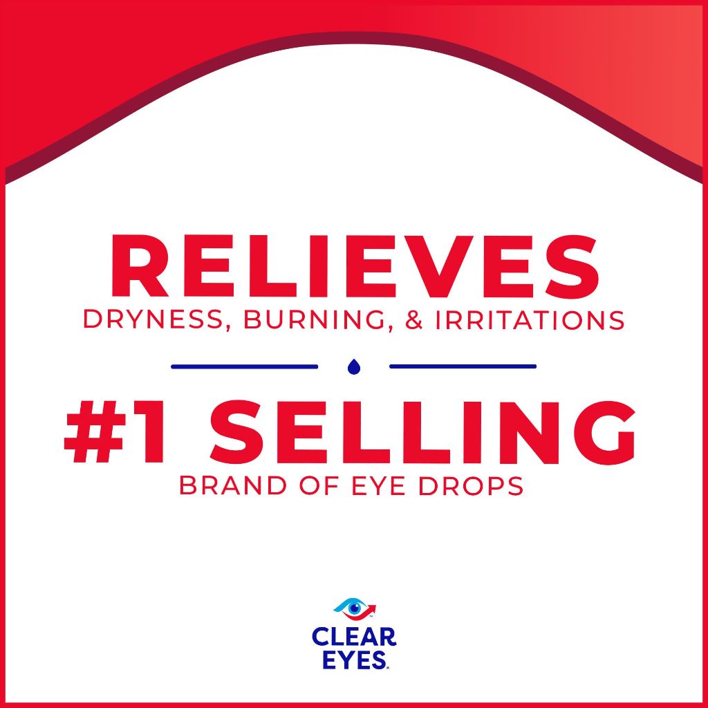 Clear Eyes Redness Eye Relief Eye Drops, 0.5 fl oz (Pack of 1)