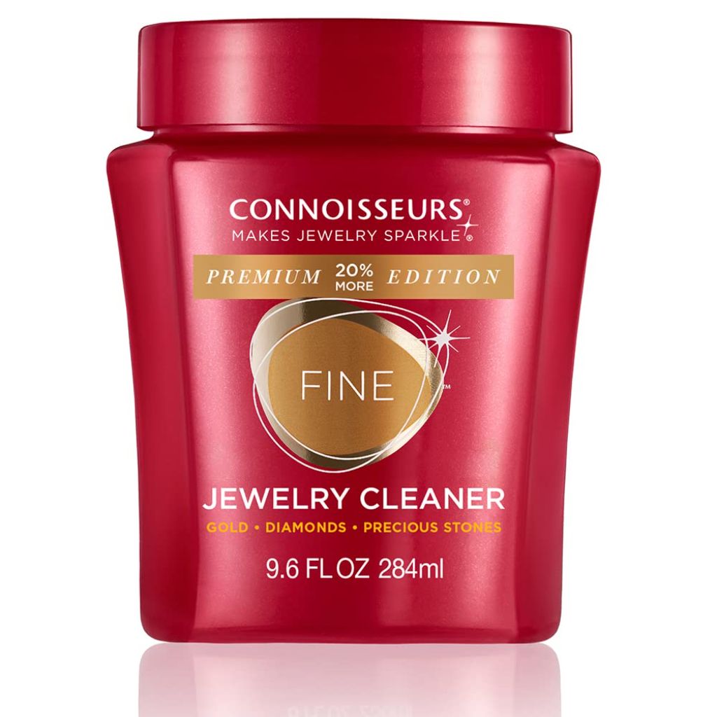 Connoisseurs Premium Edition Fine Jewelry Cleaner Solution for Gold, Diamonds, Platinum, and Gemstones - 9.6 fl. oz