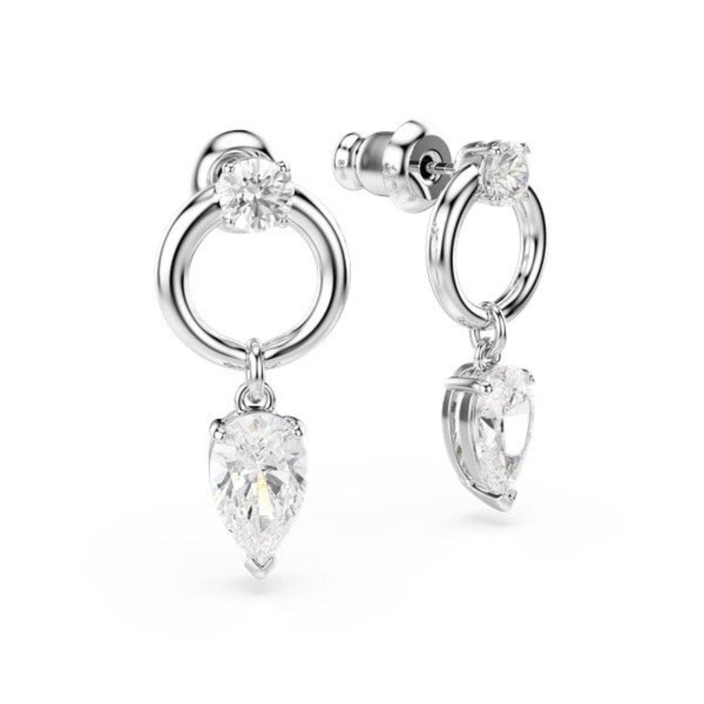 Swarovski Mesmera Pear-Shaped Drop Earrings - Silver Rhodium-Plated (5723177)