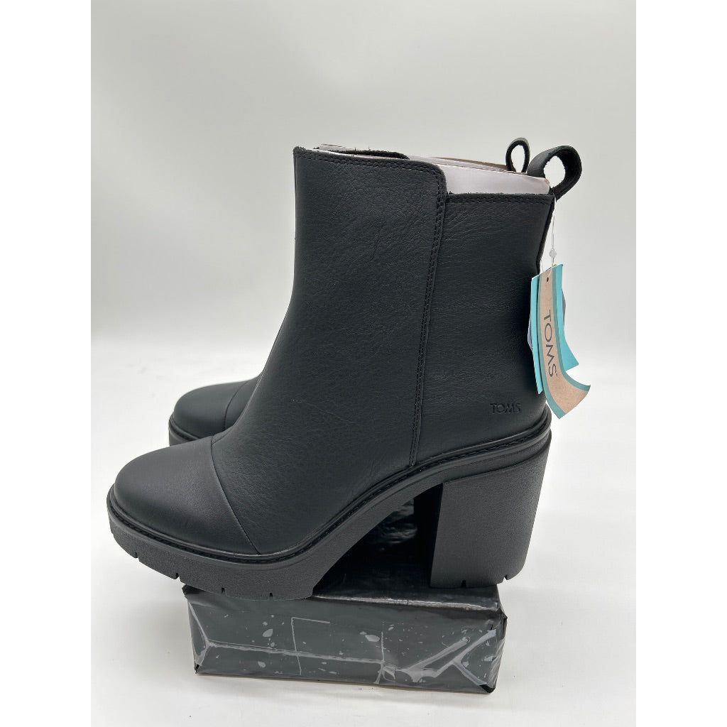 TOMS Women's Rya Round Toe Zippered Booties - Black, Size 10 *Damaged Box*