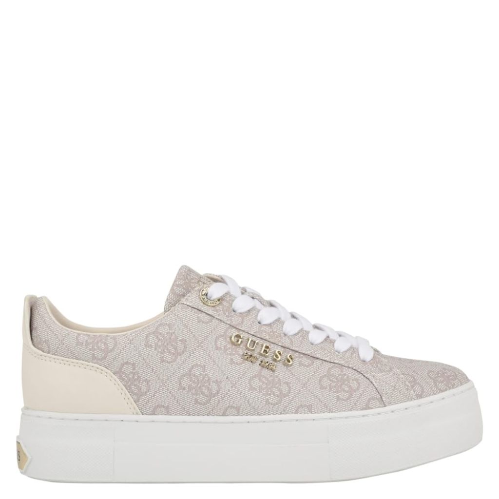 Guess Women's GENZA Sneaker, Dove 150, 7.5