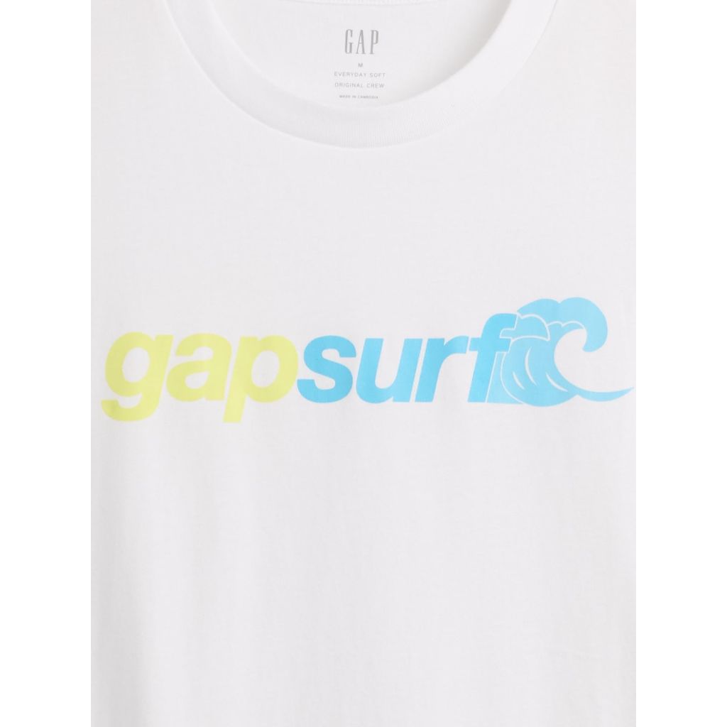 SZ S, GAP Men's Graphic Logo Knit "Gap Surf" | White