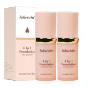 Lakerain - Foundation 4 in 1 - Color Changing, Medium Coverage | Neutral Finish | 2pk