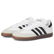 adidas Men's Samba Indoor Soccer Shoes - White/Black, Size 7