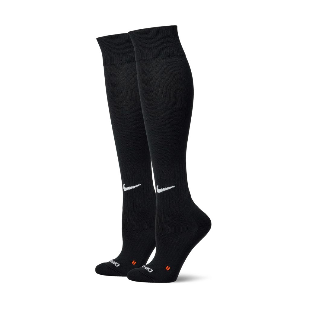 Nike Unisex Baseball/Softball Over-The-Calf Socks (2 Pairs), Black/White, Large