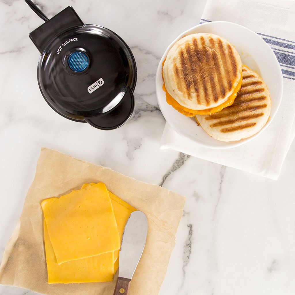 DASH Mini Maker Portable Grill Machine + Panini Press - Black