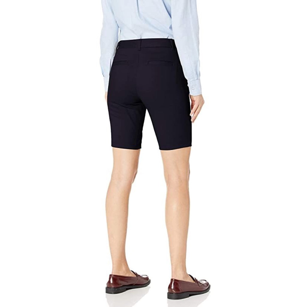 IZOD Junior's Stretch Twill Skinny Bermuda Shorts - Navy, Size 15