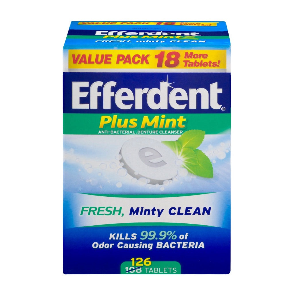 Efferdent Anti-Bacterial Dental Appliance Cleaner - 126ct