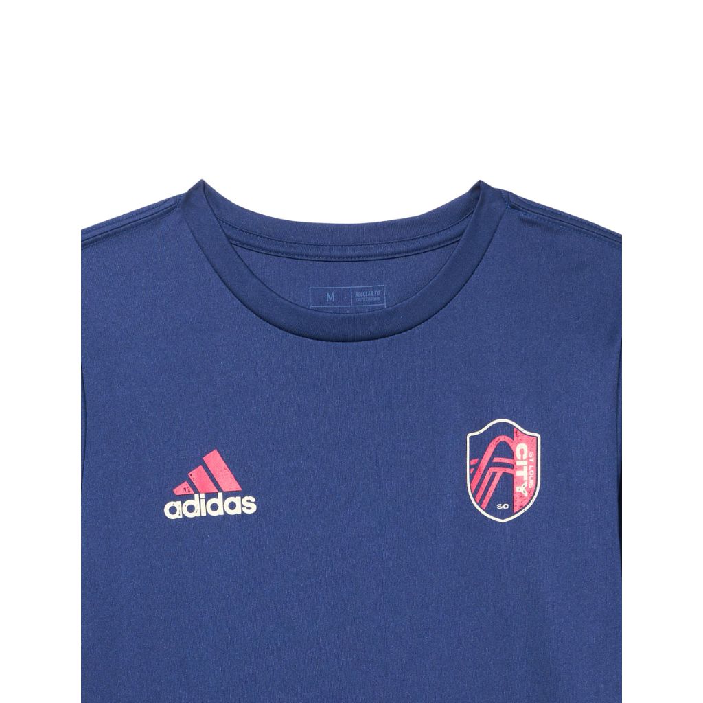 SZ XS, Adidas Unisex Youth Kid's Sporting Kansas City MLS Short Sleeve T-Shirt, Team Navy Blue