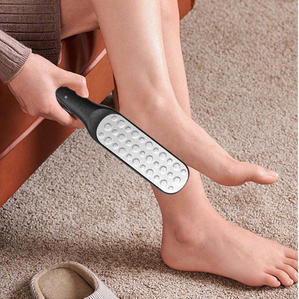 2 Pack Colossal Foot Files Kit Callus Remover Stainless Steel Dual Sided Foot Rasp Heel Scrubber Files Pedicure Tools