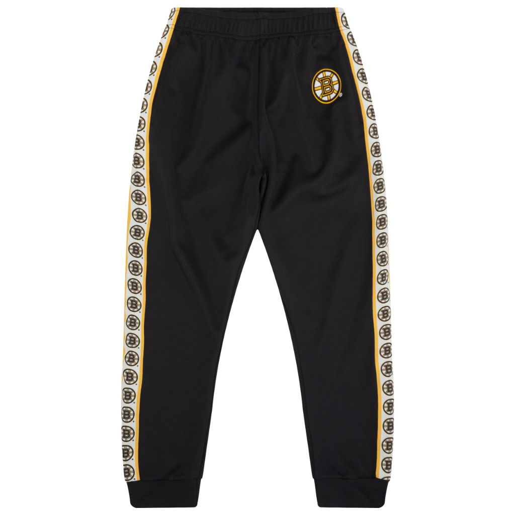 FOCO Men's Standard NHL Team Color Stripe Logo Track Suit Pants (Medium)