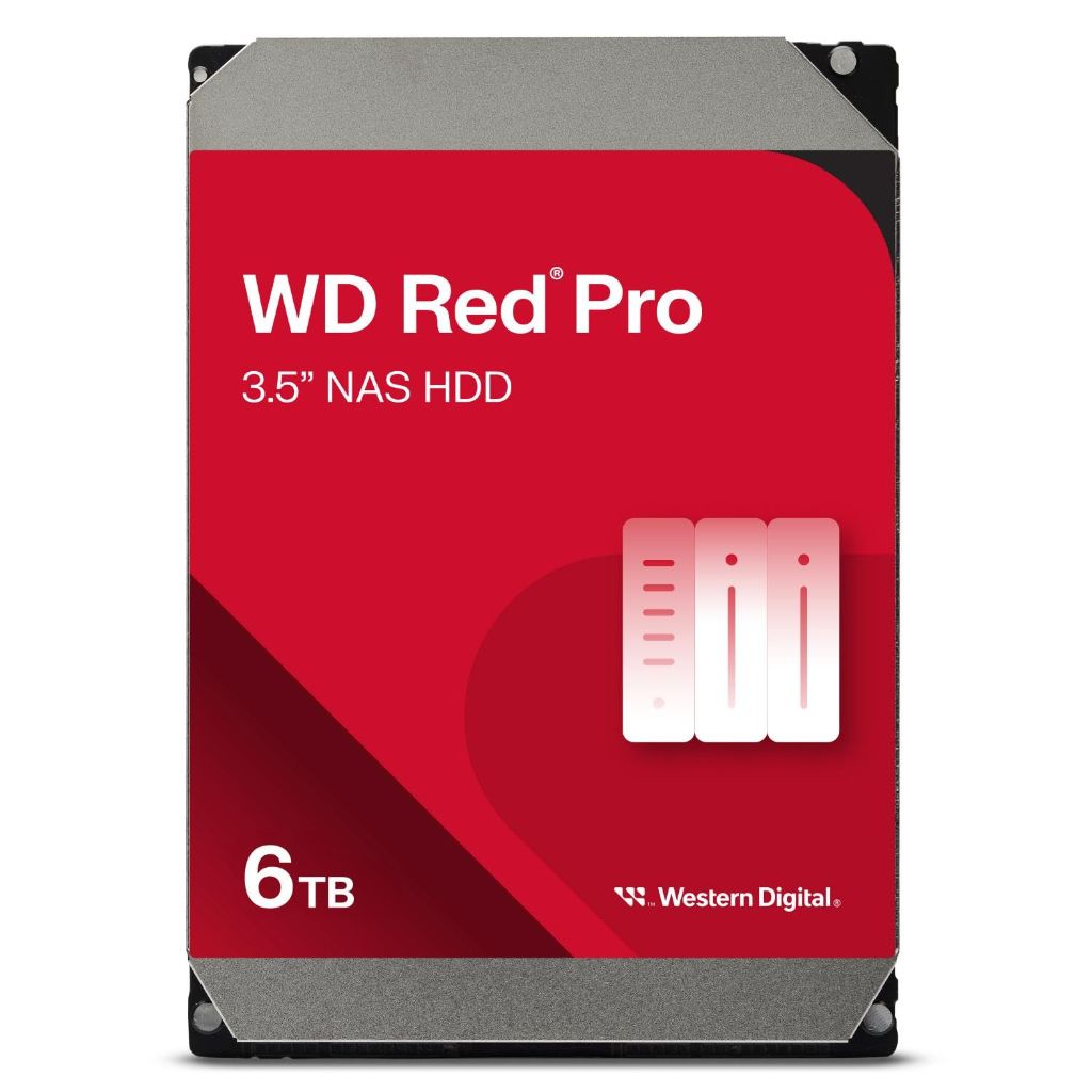 Western Digital WD Red Pro 6TB Internal Hard Drive HDD, 3.5" - WD6005FFBX