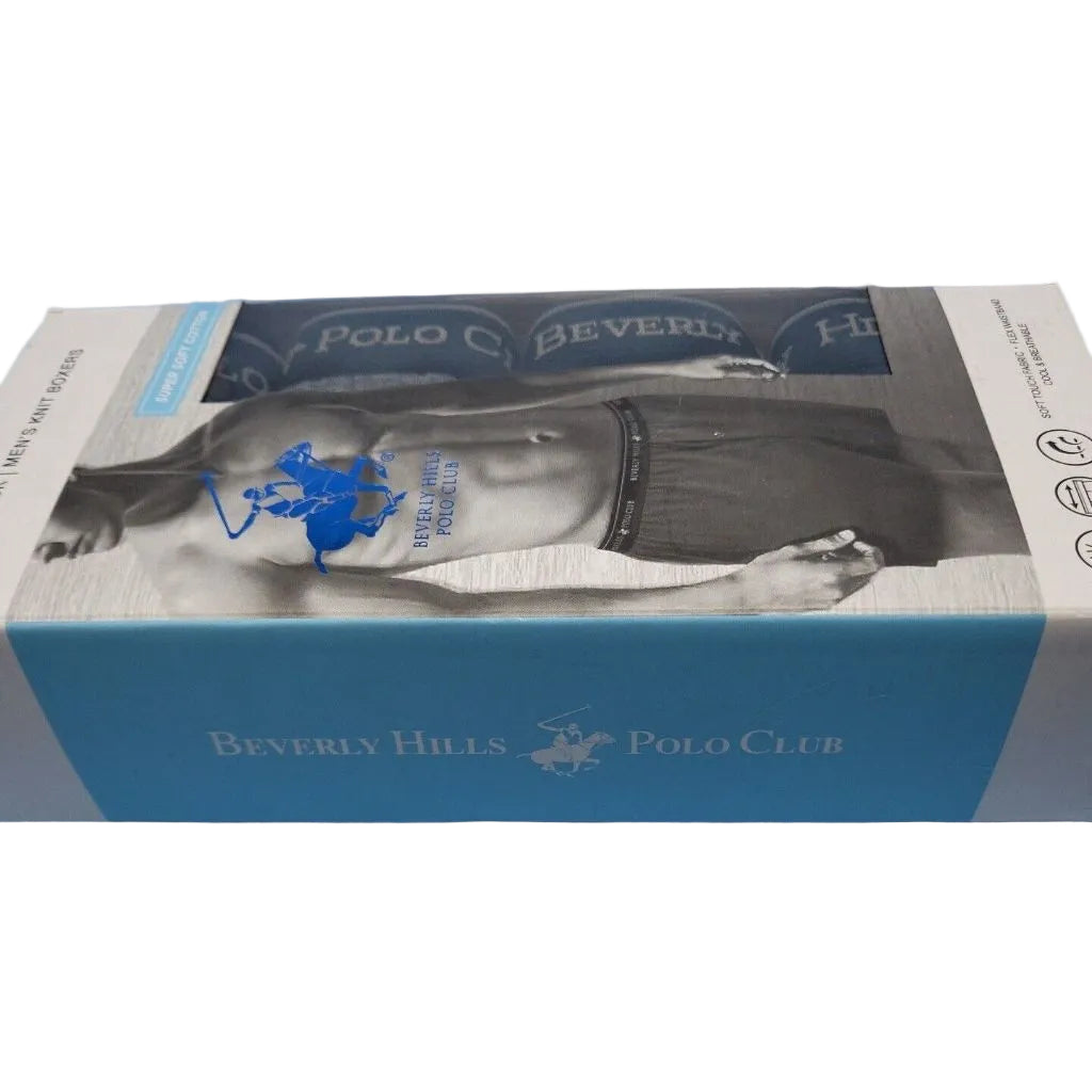 Beverly Hills Polo Club Men's Knit Boxer Shorts Underwear Size XXL (Pack of 4)