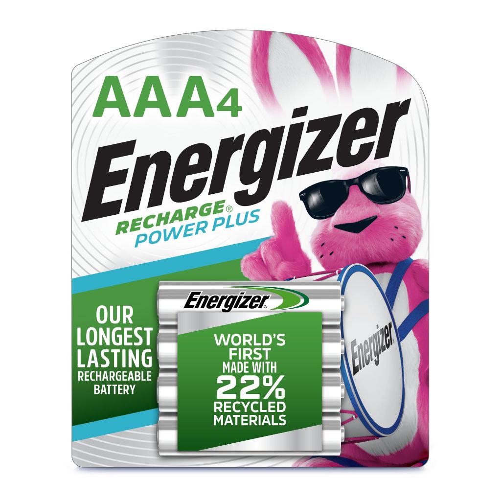 Energizer Power Plus Rechargeable Batteries - AAA - 4 Pack