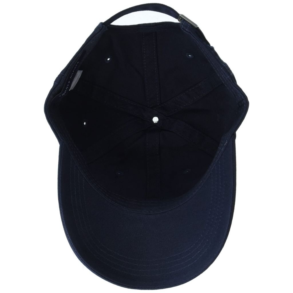 Tommy Hilfiger Men's Cotton Logo Adjustable Baseball Cap Hat, Sky Captain Ton - One Size