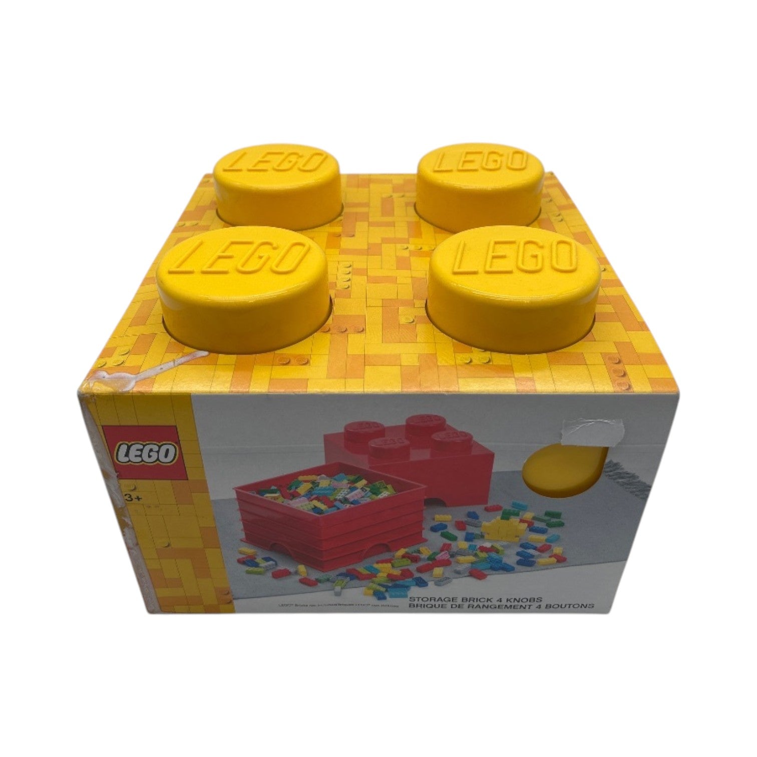 LEGO 4-Stud Yellow Storage Brick