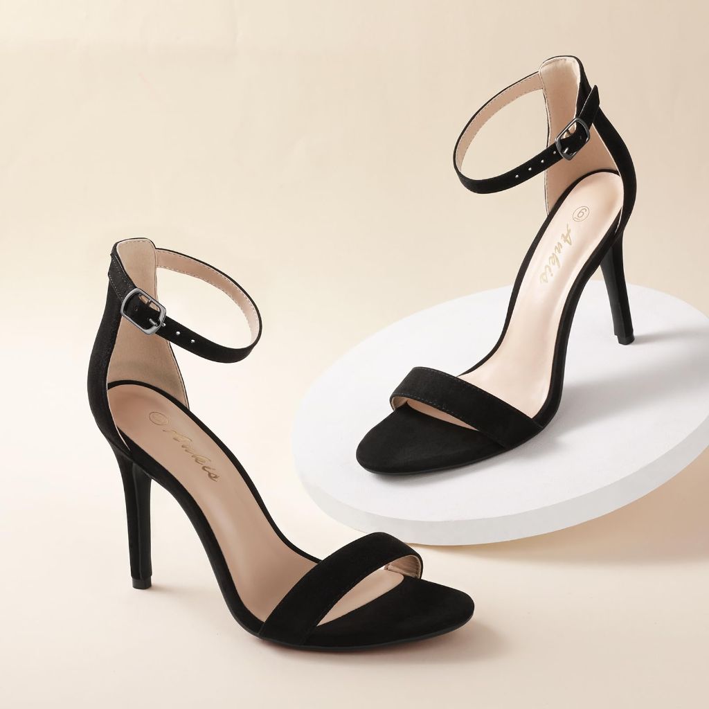 Ankis High Heels for Women, Black - size 9