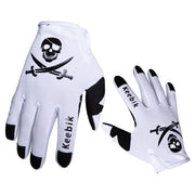 KEEBIK Skeleton Motorcycle Gloves for Men and Women, Breathable Cycling Glove with Touchscreen and Shock-Absorbing Padding