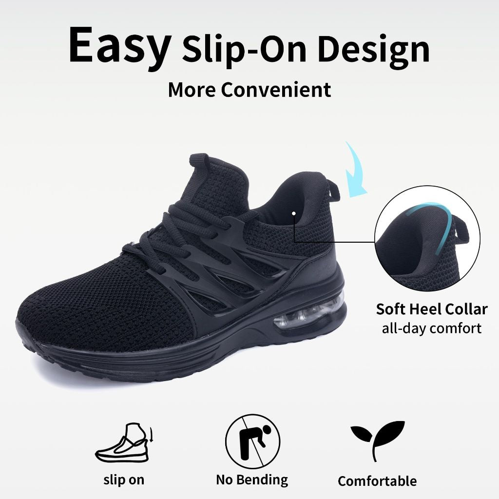Autper Women's Tennis Shoes, All Black, Size 10