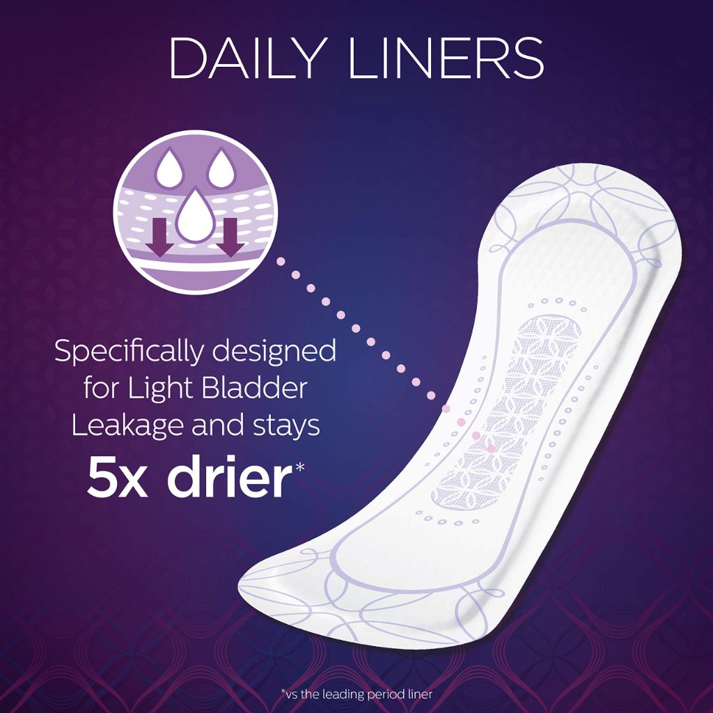 Poise Incontinence Panty Liners, Very Light Absorbency, Regular - 48ct