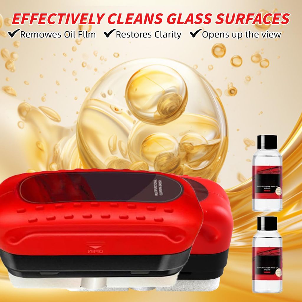 2PCS Automotive Oil Film Cleaning Brush For Car Windows Glass