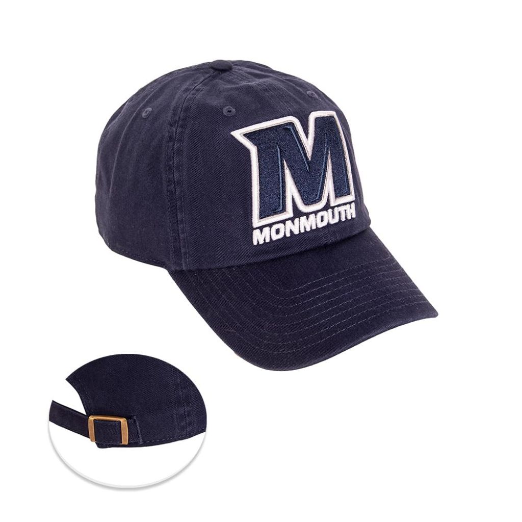 Desert Cactus Monmouth University Baseball Hat Hawks Brimmed Embroidered Hats Cap Adjustable Cloth Strap Adult (Style D) Blue