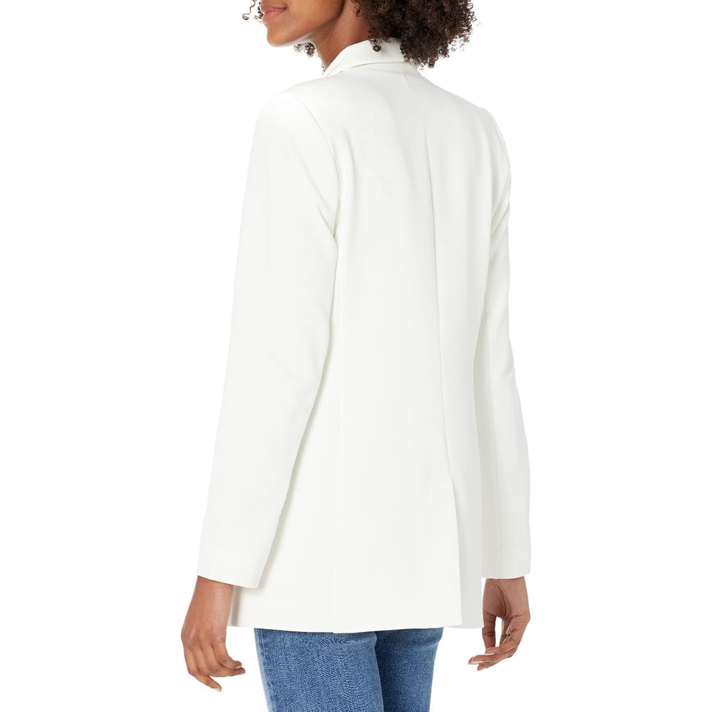 The Drop Women's Blake Long Blazer, Ivory, X-Small