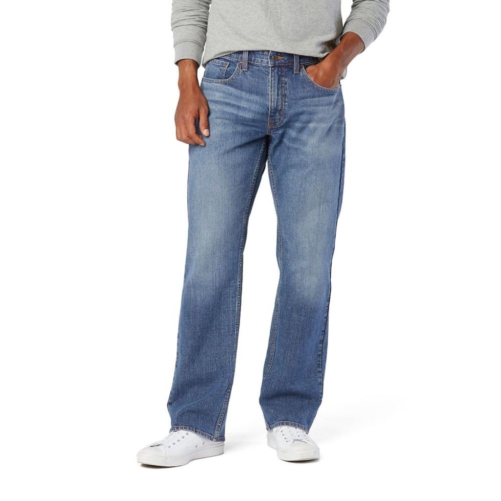 Levi Strauss Signature Gold Men's Relaxed Fit Flex Jeans, Hazy Horizon-Stretch Waistband, 40Wx30L