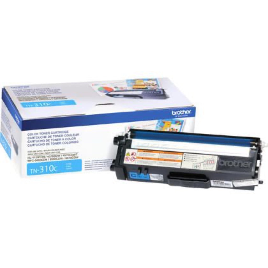 Genuine Brother TN-310C Color Toner Cartridge, Cyan - Standard Yield 1,500 Pages