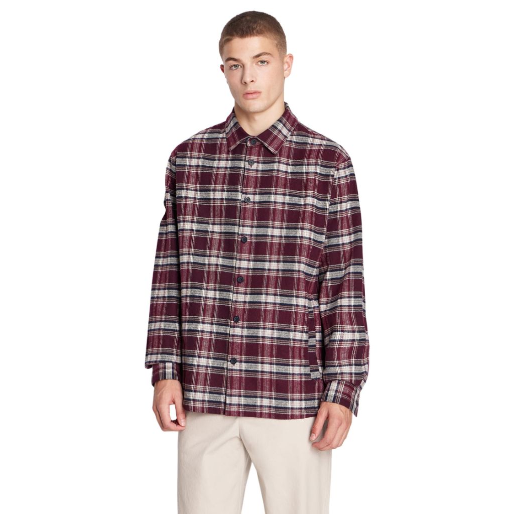 Armani Exchange AX Plaid Woven Herringbone/Check Red M