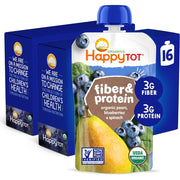 Happy Tot Organics Stage 4 Baby Food Pouches - Pears, Blueberries, & Spinach - 4oz (16 Pouches)