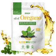 Puouoo 2 in 1 Oil of Oregano Capsules - 300 Capsules - 150 Days Supply