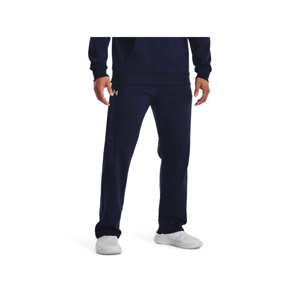 Under Armour Men's Rival Fleece Pants, Midnight Navy/White, X-Large