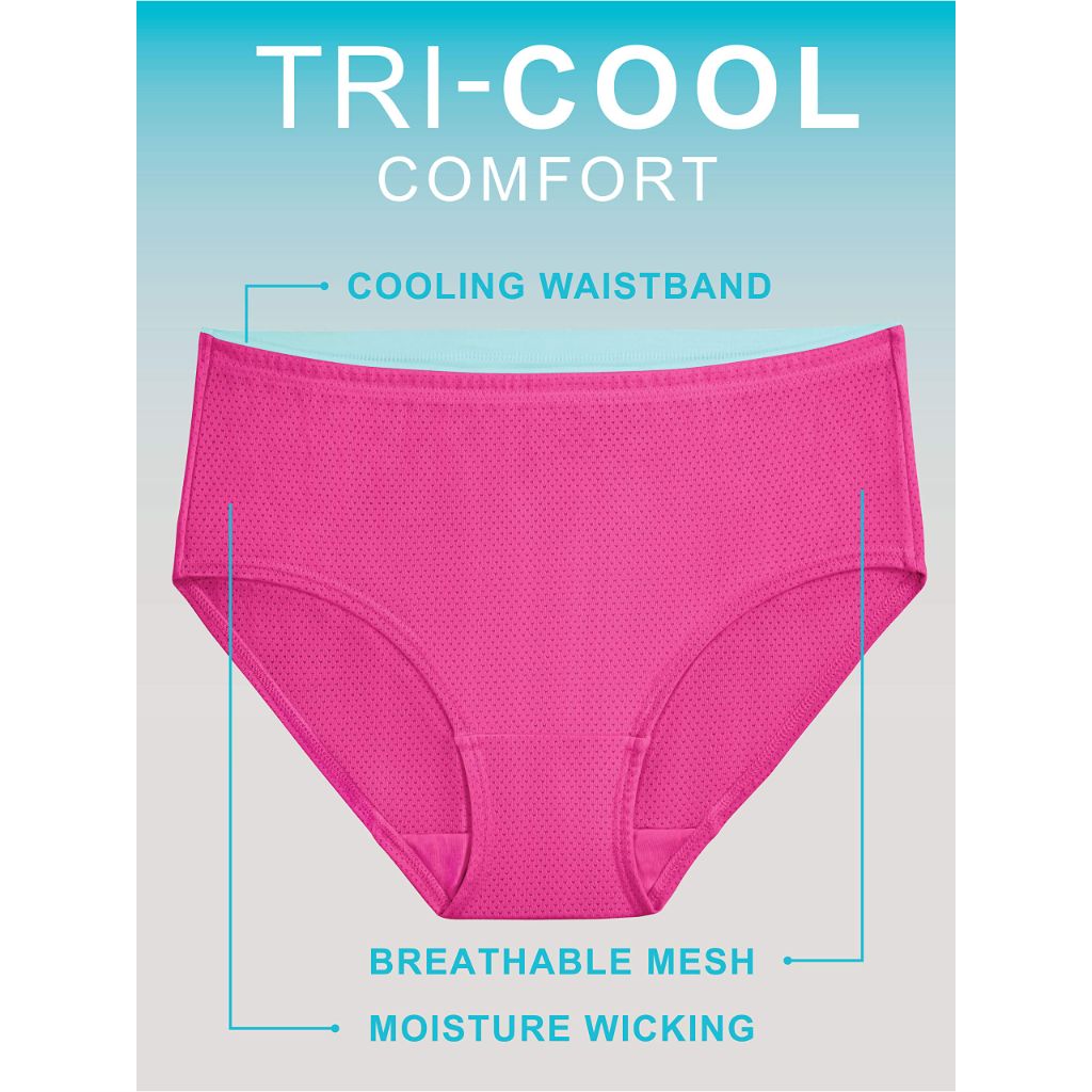 Fruit Of The Loom Womens Breathable Underwear, 6 Pack - Colors May Vary, 7(L)