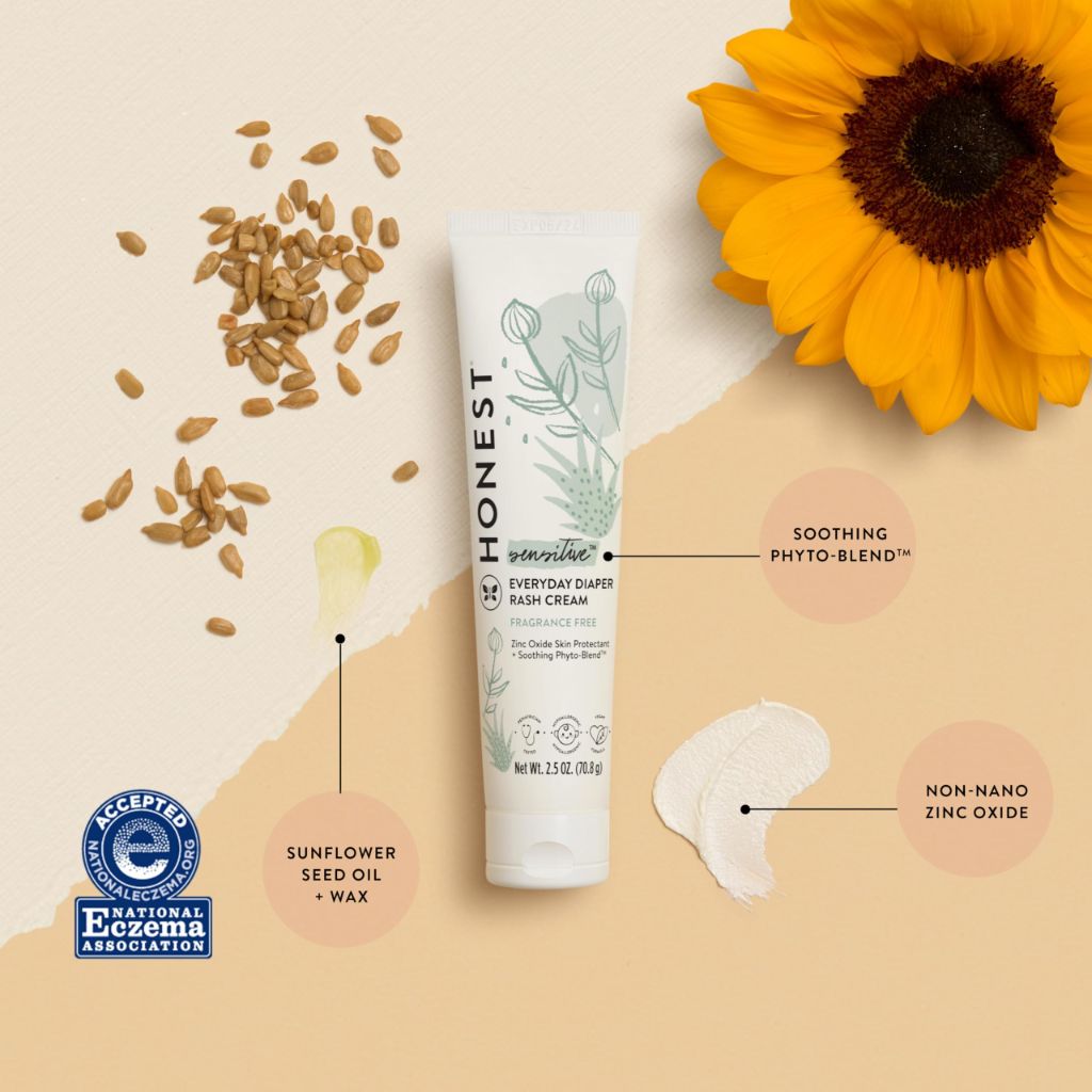The Honest Company Hypoallergenic Diaper Rash Cream, 2.5 oz