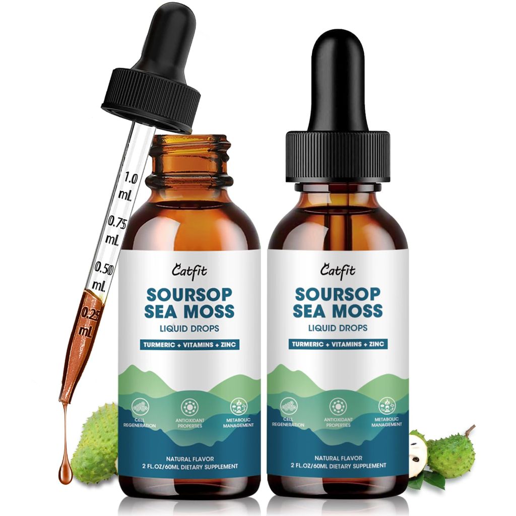 Catfit Soursop Graviola Liquid Drop – 2 Pack Soursop Drops 2 Fl Oz