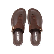 Eastland EMILIA Thong Slide womens,BROWN,10 US