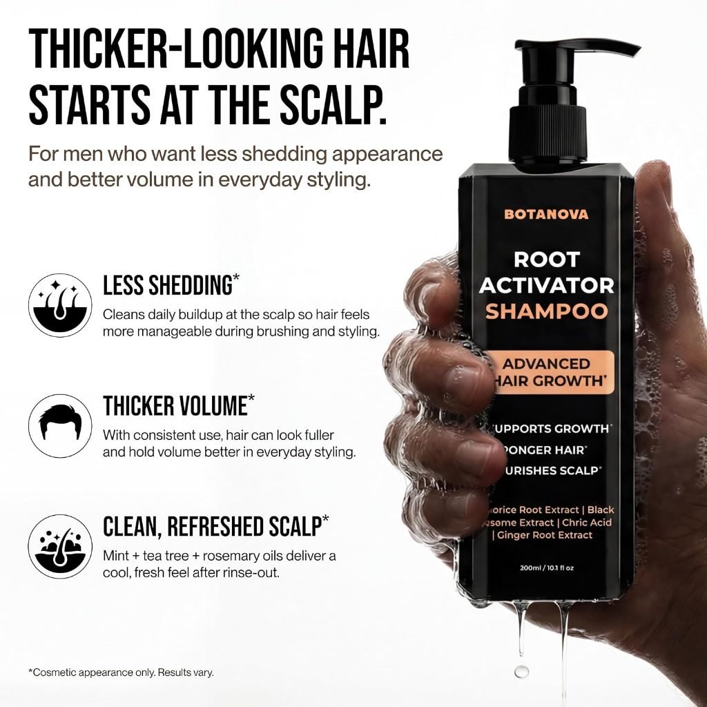 Botanova Root Activator Shampoo for Advanced Hair Growth - 10.1 fl. oz.