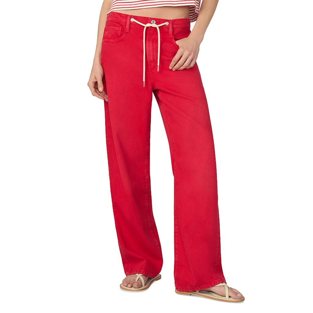 Joe's Jeans The Ryan High Rise Drawcord Jeans in Cherry Red - Size 23