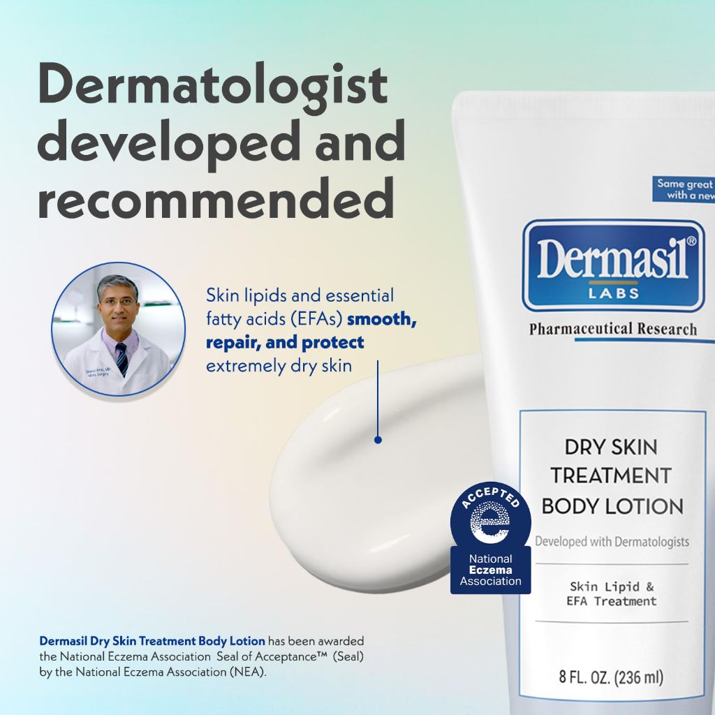 Dermasil Labs Dry Skin Treatment Original Lotion, 8 oz (236 ml) - 1 Bottle