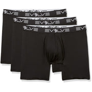 EVOLVE Men's Sport Mesh 3 Pack 6'' Boxer Briefs, Large