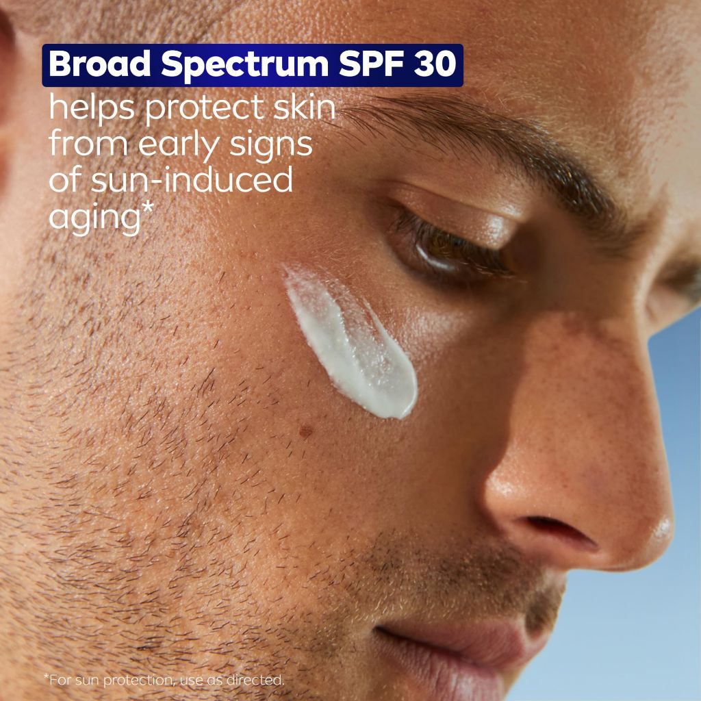 NIVEA MEN Age Defense Daily Face Moisturizer with Broad Spectrum SPF 30 Sunscreen, 1.7 Fl Oz Bottle