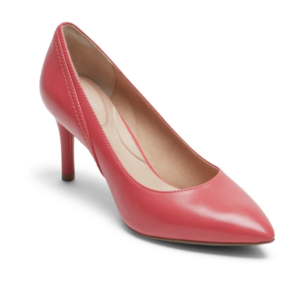 Rockport Women's Piece Pump, Pink Leather, 10 Medium