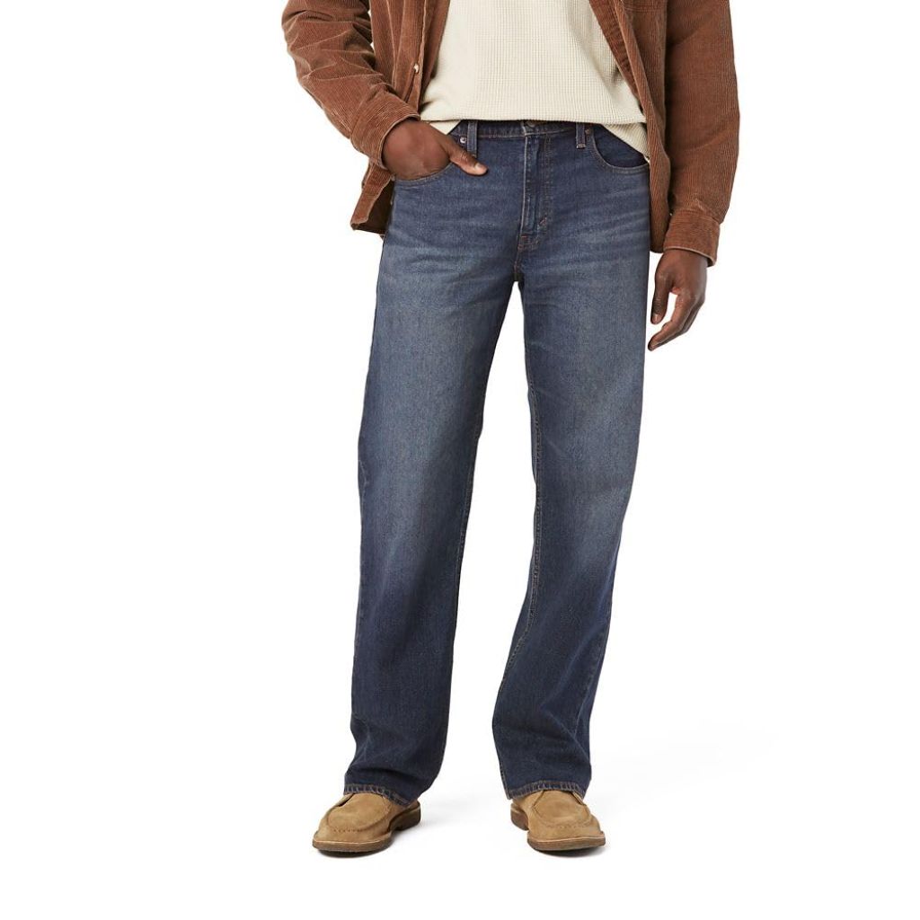 Levi Strauss Signature Gold Men's Loose Fit Jeans, Midnight Cavern, 28Wx30L