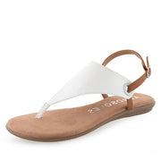 SZ 11M, Aerosoles Women's CONCLUSION Flat Slingback Thong Sandal | White