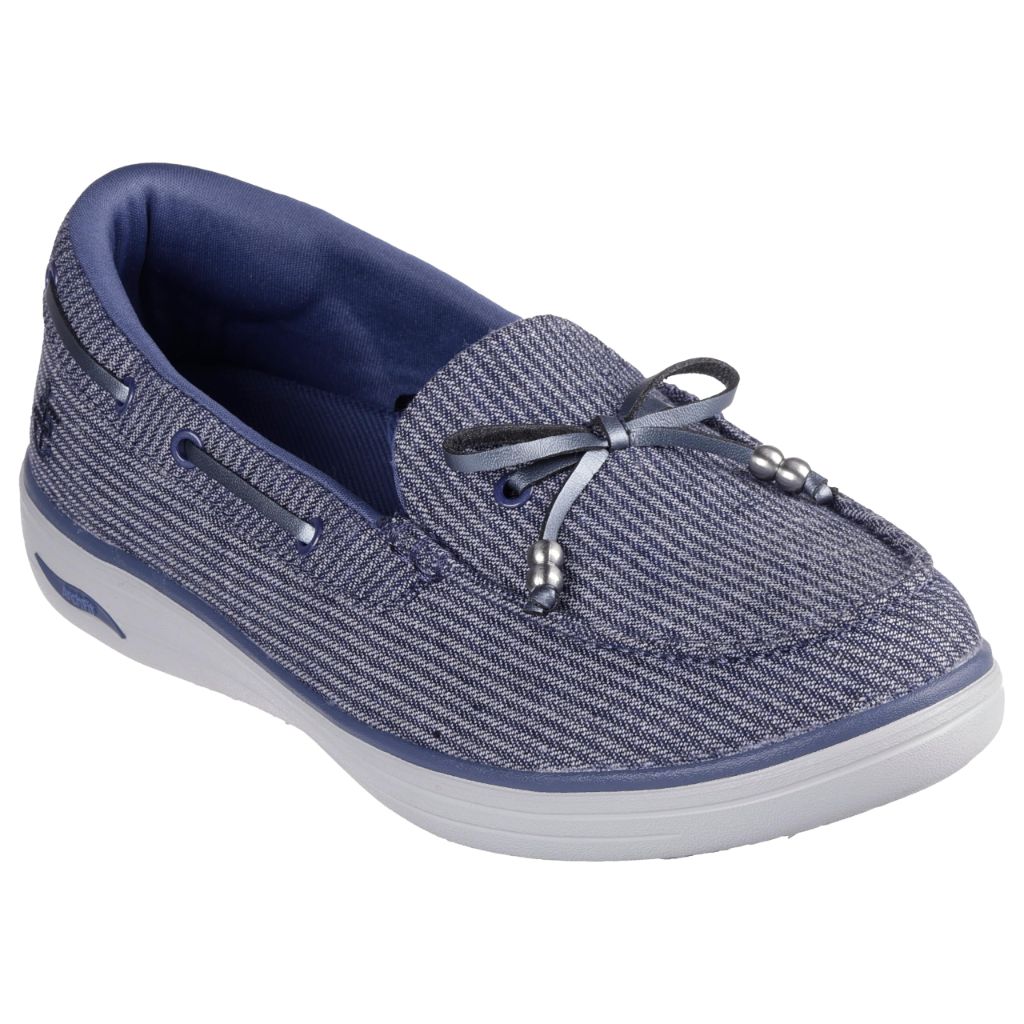 Skechers Women's On-The-Go Inspire - Beach Vacay Loafer, Navy, 9