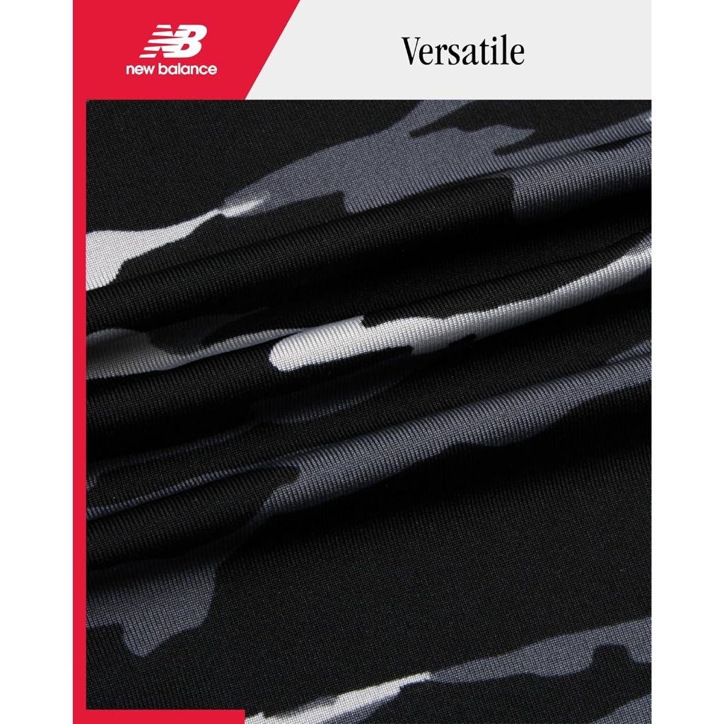 New Balance Boys Base Layer Long-Sleeve Insulated Compression Shirt - Black Camo, Size M (10/12)