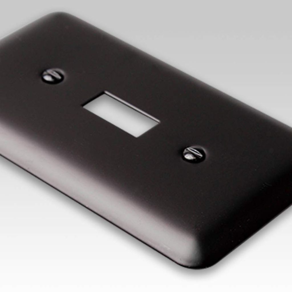 Amerelle Devon Triple Toggle Steel Wallplate in Black
